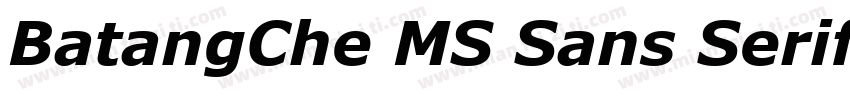 BatangChe MS Sans Serif字体转换
